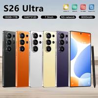 Smartphone S26 Ultra 5G Android 15 Octa Core 7.3 Pulgadas HD 12GB RAM 512GB ROM Doble SIM Versión Global Desbloqueada