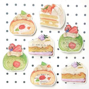 Self-Adhesive Customizable Special-Shaped Dessert Cake Theme <b>Memo</b> <b>Pads</b>-Beautiful Office Supplies for Learning Record <b>Memos</b> - Product Image 6