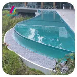Cao minh bạch cong hồ bơi ngoài trời Acrylic plexiglass perspex hồ bơi tường rõ ràng Acrylic Hồ bơi cho Trong nhà & Outdo