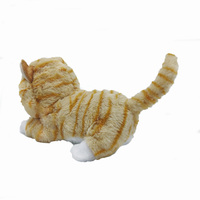 Chat simulé Robot jaune en peluche Animal électronique interactif chaton animal de compagnie marchant et chantant rempli de coton PP