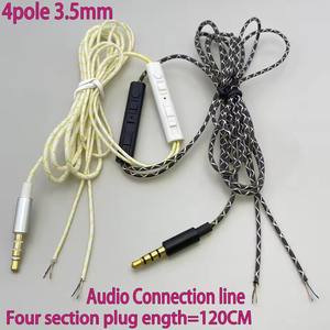 <span class=keywords><strong>HIFI</strong></span> écouteur ligne réparation 3.5mm 4 pôles prise Jack bricolage écouteur câble Audio contrôleur réparation remplacement casque fil - Product Image 1