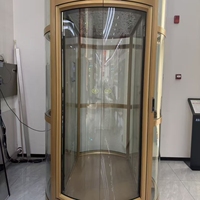 Puerta de Entrada Doble Redonda Dorada para Villa, Textura de Lujo, Apertura Eléctrica Estable, Superficie Resistente al Desgaste, Tamaño Personalizado