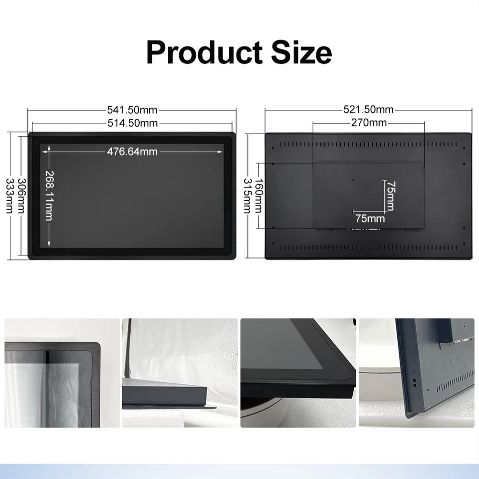 21.5/23.6 Inch Industrial LCD Monitor Waterproof OEM ODM Embedded Display High Brightness in Stock