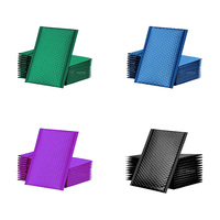Enveloppes matelassées à bulles métalliques personnalisées avec logo imprimé, sacs matelassés dorés pour l'emballage