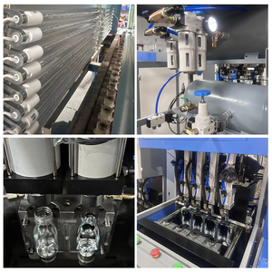 Machine <span class=keywords><strong>de</strong></span> soufflage semi-automatique pour bouteilles PET, 2 cavités, commande PLC, pneumatique SMC, pour bouteilles d'eau - Product Image 3