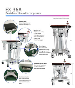 EUR VET professionale Vet clinica strumenti piezoelettrici macchina di perforazione dentale mobile unità dentistiche - Product Image 4