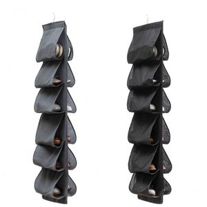 None Woven <b>Wardrobe</b> 6 Layers Hanging <b>Storage</b> Bag Home Organizer <b>Shoes</b> <b>Storage</b> - Product Image 1