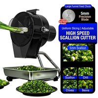 Máquina Eléctrica Comercial para Picar Cebollín, Cortadora de Cebolla Verde de 150W para Restaurantes y Tiendas de Fideos JS-150W