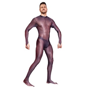 Bodystocking pour <span class=keywords><strong>homme</strong></span> Gay Boy, sous-vêtements, lingerie, sexy, respirant, en spandex/nylon, ultra-fin, transparent, chaussettes en soie - Product Image 4