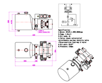 Petite unité d'alimentation hydraulique DC 12V/24V pour chariot élévateur à fourche
