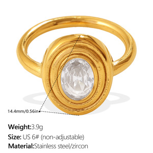 Anillo de Acero Inoxidable con Baño de Oro de 18K, Diseño de Lazo y Mariposa con Corazón, para Mujer, Joyería para Regalo Diario - Product Image 3