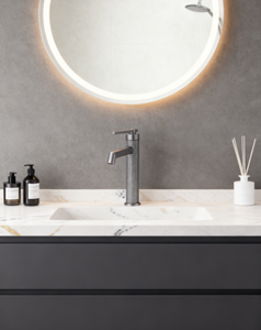 Luxury Milled Checkerboard Body and Grooved Anti-slip Handle Stainless Steel High Basin Faucet Single-handle - Product Image 4