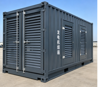 Enceinte de conteneur pour groupe électrogène diesel avec flux d'air du radiateur optimisé et panneaux de service amovibles pour projets d'alimentation de secours