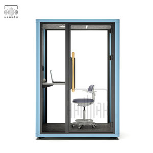 Портативная офисная подставка для конференц-зала, подвижная 2-местная офисная подставка, голосовые звуконепроницаемые будки - Product Image 3