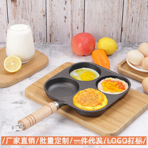 Sartén cuadrada antiadherente de hierro fundido con cuatro orificios para huevos, panqueques y comida para bebés - Product Image 5