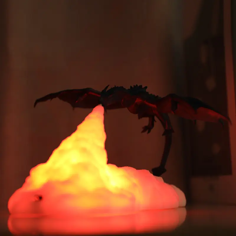 3 d impressão fogo dragão lanterna transfronteiriça produtos criativos eletrônicos mobiliário artigos levou pequena luz da noite lâmpada