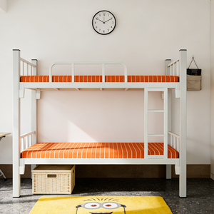 Lit superposé en fer robuste avec cadre épaissi, multi-niveaux, stable, facile à installer pour dortoir, école, construction - Product Image 1