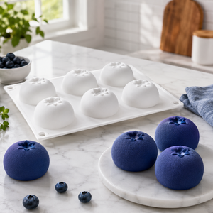 <span class=keywords><strong>Moule</strong></span> en silicone pour gâteau dessert en forme de fruits (myrtille, framboise) pour mousse aux fruits et chocolat, DIY, TC2530, emballage individuel OPP - Product Image 2