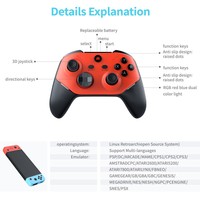 Konsol Game Genggam M66 Nirkabel Mendukung Koneksi TV Permainan Platform PSP/PS2 30+ Emulator Desain Dapat Disesuaikan 3D Besar