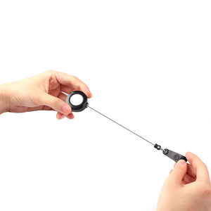 Porte-badge rétractable personnalisé avec clip métallique, porte-clés en ABS pour carte d'identité, porte-badge promotionnel, longueur d'extension de 750 à 900 mm, sérigraphie - Product Image 6