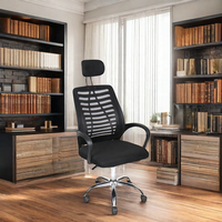 Chaise de bureau ergonomique à dossier haut en maille, inclinable, avec appui-tête, nouvelle, professionnelle, bon marché, vente en gros en Chine