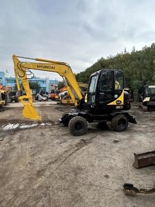 Hyundai 60W-7 Wheel Excavator South Korea New 1 Year High Efficiency PLC 0.21m Bucket Capacity Featuring Engine Motor Pump - Product Image 3