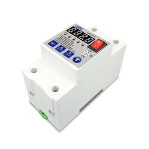 63A Automatic Reconnect Circuit Breaker Over And Under Voltage Over Current Leakage Protection Surge Protect Protector Relay