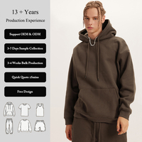 Sudaderas con Capucha para Hombre, Otoño, Forro Polar Grueso, 15 Colores, Color Sólido, Lisas, para Impresión de Logotipo Personalizado