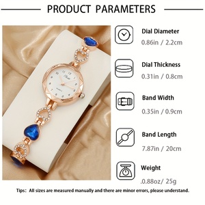 Orologio <span class=keywords><strong>da</strong></span> <span class=keywords><strong>donna</strong></span> <span class=keywords><strong>di</strong></span> <span class=keywords><strong>lusso</strong></span> con strass, orologio al quarzo con bracciale, grazioso orologio <span class=keywords><strong>da</strong></span> <span class=keywords><strong>polso</strong></span> analogico a forma <span class=keywords><strong>di</strong></span> cuore - Product Image 4