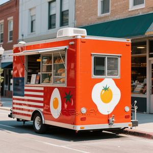 Chariot mobile OEM galvanisé pour la vente de nourriture et de boissons, avec cuisine complète, idéal pour les commerces de détail - Product Image 2