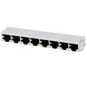 1688625 LU8S041X LF Com LED e sem LED 10/100/1000 Base-T Ethernet RJ45 conector 1X8