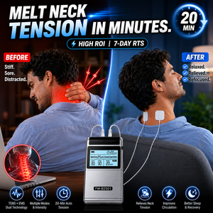 Masseur intelligent rechargeable à impulsions pour les trajets quotidiens, soulagement des tensions du cou et des épaules, traitement de physiothérapie corporelle avec équipement de stimulation EMS - Product Image 1