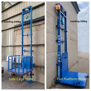 MIDE Simple Cargo Lift, capacité de charge 500 kg, commande électrique à distance, <span class=keywords><strong>hauteur</strong></span> de levage 2 m, petite plateforme élévatrice pour usine et entrepôt - Product Image 6