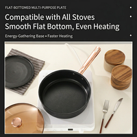 Ensemble de casseroles et poêles antiadhésives en acier inoxydable 8 pièces avec couvercles en verre, ustensiles de cuisine personnalisés pour la maison