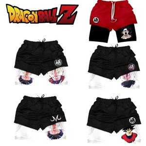 Celana Pendek Anime Drag-on Ball Vegeta Celana Pendek Bermotif Lapisan Ganda Olahraga Cepat Kering Jogging Nyaman dan Bernapas Hadiah - Product Image 1