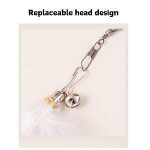 ไม้ล่อแมวแบบยืดหดได้ เป็นมิตรกับสิ่งแวดล้อม ขนนกพลาสติก ยาวพิเศษ สำหรับเล่นกับสัตว์เลี้ยง - Product Image 5