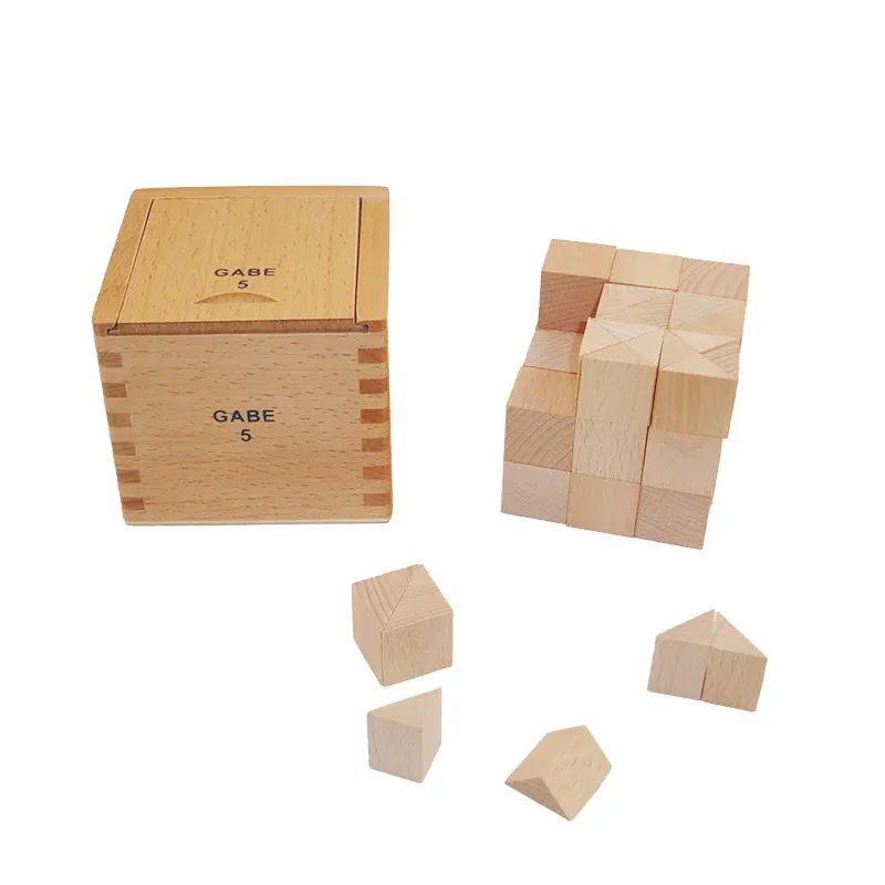 Froebel Cadeaux Jeux d'apprentissage pour enfants Jeu gratuit Jouets éducatifs pour enfants 7 ans Froebel Cadeaux Gabe 5 Jouets éducatifs