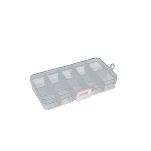 Transparent Plastic Storage Box 10 Grids Compartmentalized Jewelry Organizer Desk Organizer For Stationery Home Use - Product Image 5