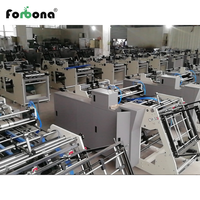 Machine de formage de boîtes d'emballage pour plats à emporter en carton blanc Forbona, contrôlée par PLC, avec moteur à engrenages