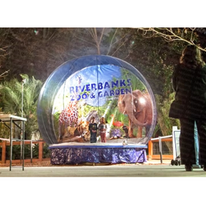 Şişme noel kar küresi top cinsiyet ortaya kar ev fotoğraf kabini reklam dekorasyon, dev şişirilebilir kar küresi - Product Image 1