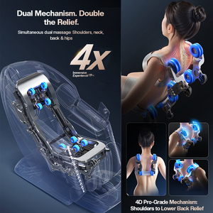 Silla de Masaje Eléctrica de Cuerpo Completo Estilo Japonés L39S-Snowfit <span class=keywords><strong>con</strong></span> Relajación de Hombros y Cuero PU - Product Image 2