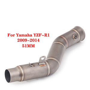 Tubo de escape modificado de acero inoxidable de enlace medio redondo tubo de escape de alta calidad para YAMAHA YZF R1 R1M - Product Image 4