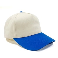 Logotipo personalizado 5 Panel estructura algodón deportes al aire libre dos tonos sombreros gorra de béisbol Gorras para hombres 3D bordado en relieve Logo sombreros