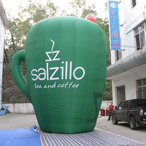 SZZHN <span class=keywords><strong>Tasse</strong></span> à café gonflable en PVC de publicité promotionnelle commerciale personnalisée pour les magasins de chaînes de centres commerciaux - Product Image 5