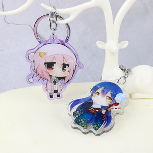 VOGRACE OEM Glitter <span class=keywords><strong>Epoxy</strong></span> Acrylic Keychain Tùy Chỉnh In Phim Hoạt Hình Hoạt Hình Ba Chiều Trong Suốt Móc Chìa Khóa Như Quà Tặng Khuyến Mãi - Product Image 6