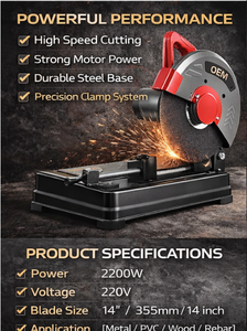 <span class=keywords><strong>Scie</strong></span> <span class=keywords><strong>circulaire</strong></span> électrique 2500W 3900 tr/min, 14 pouces, qualité DIY, <span class=keywords><strong>avec</strong></span> disque abrasif, pour la dé<span class=keywords><strong>coupe</strong></span> du métal et de l'acier, certifiée GS, pour le bois - Product Image 4