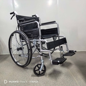 Manual Wheelchair Lightweight Foldable Steel <b>Frame</b> Commode Equipped For Seniors Hospital Use - Product Image 1