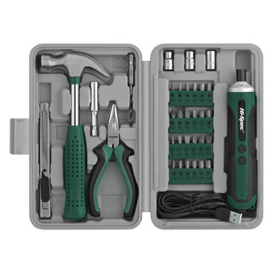 Kit de destornillador eléctrico hiperpotente de 3.7V con enchufe de 1/4 pulgada, alimentado por batería, con herramientas para reparaciones y mantenimiento en el hogar. - Product Image 1