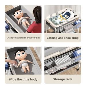 <span class=keywords><strong>Baignoire</strong></span> <span class=keywords><strong>pliable</strong></span> pour bébé en plastique multifonctionnelle, <span class=keywords><strong>table</strong></span> de soins pour nouveau-nés jusqu'<span class=keywords><strong>à</strong></span> 5 ans, <span class=keywords><strong>table</strong></span> <span class=keywords><strong>à</strong></span> <span class=keywords><strong>langer</strong></span>, siège de lit, support inclinable - Product Image 3