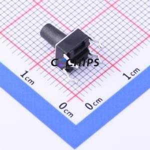 TC-1101DR-9.0H-160 Tactile Switch Through hole-4P,6x6mm Switch Single Pole Single Throw Round Button 1.6N Through Hole - Product Image 2